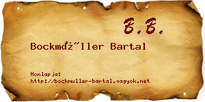 Bockmüller Bartal névjegykártya